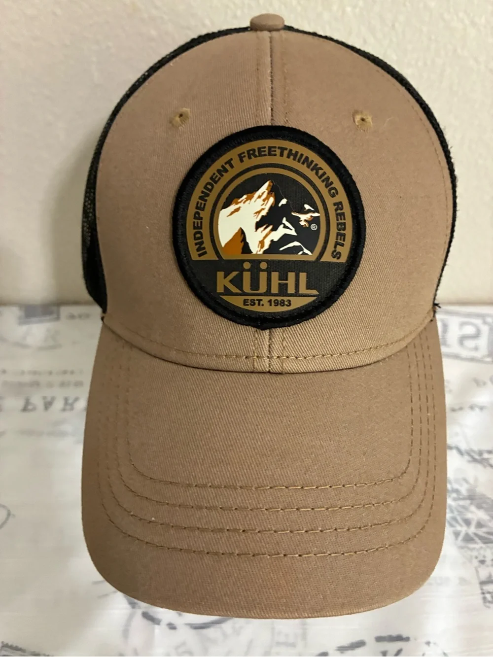 KUHL Trucker Hat Independent Freethinking Rebels EST. 1983 Mesh Back - Brown